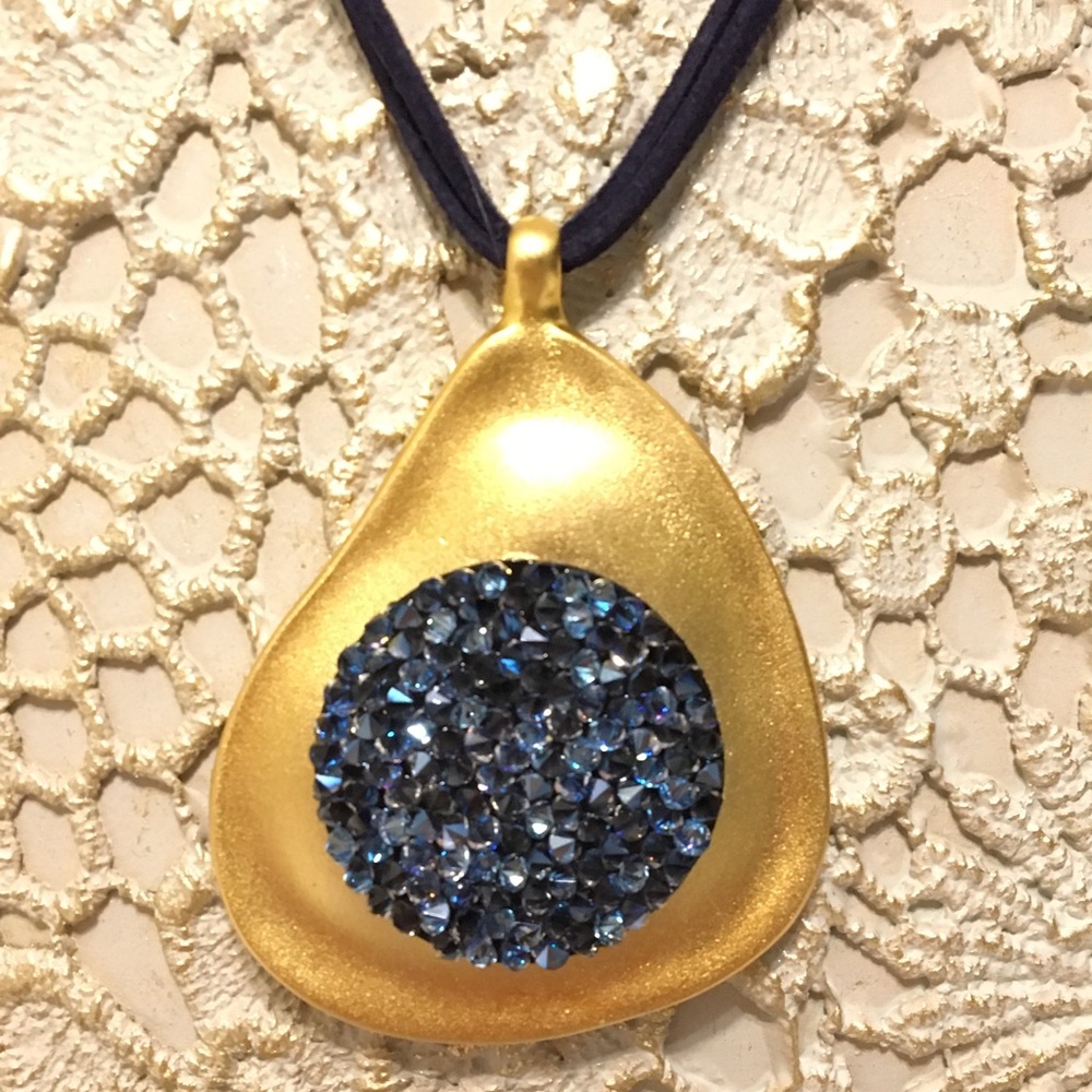 ZZAN NECKLACE 24kt gold plated, SWAROVSKI CRYSTALS